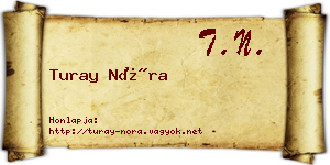 Turay Nóra névjegykártya